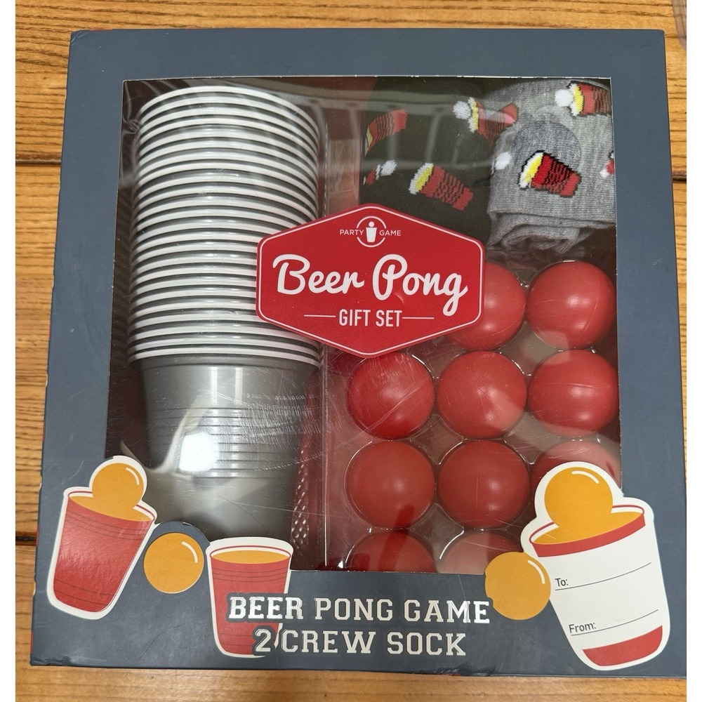 Beer Pong Gift Set With Socks‎